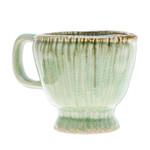 Celadon ceramic cruet, 'Delightful in Green' - Handcrafted Green Celadon Ceramic Cruet with Crackled Finish