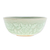 Celadon ceramic bowl, 'Wealthy Peony' - Leafy and Floral Green Ceramic Bowl with Crackled Finish