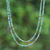 Reconstituted turquoise and hematite beaded strand necklace, 'Glam Duo' - Reconstituted Turquoise Hematite Double Strand Necklace (image 2) thumbail