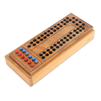 Brettspiel aus Holz - Handgefertigtes Brettspiel aus Raintree-Holz aus Thailand
