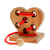 Wood disentanglement puzzle game, 'Heart Embrace' - Handcrafted Heart-Shaped Wood Disentanglement Puzzle Game thumbail