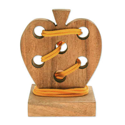 Puzzlespiel zum Entwirren von Holz - Handgefertigtes Puzzlespiel Zum Entwirren Von Holz In Apfelform