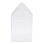 Glass decorative vase, 'Crystal Home' (large) - Handcrafted House-Shaped Glass Decorative Vase (Large)