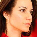 Gold-plated drop earrings, 'Bright Curved Triangle' - Modern Brushed Satin 18k Gold-Plated Curved Drop Earrings