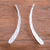 Sterling silver drop earrings, 'Hammered Line' - Modern Hammered Sterling Silver Drop Earrings from Thailand