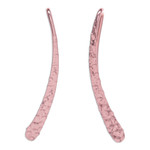 Rose gold-plated drop earrings, 'Pink Hammered Line' - Modern 18k Rose Gold-Plated Drop Earrings from Thailand