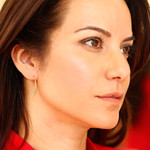 Gold-plated drop earrings, 'Bright Hammered Line' - Modern Hammered 18k Gold-Plated Drop Earrings from Thailand