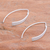 Sterling silver drop earrings, 'Modern Splendor' - Modern Openwork Brushed Satin Sterling Silver Drop Earrings (image 2b) thumbail