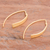 Gold-plated drop earrings, 'Bright Modern Splendor' - Modern Openwork Brushed Satin 18k Gold-Plated Drop Earrings (image 2b) thumbail