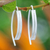 Sterling silver drop earrings, 'Modern Shine' - Modern Openwork Sterling Silver Drop Earrings from Thailand (image 2) thumbail