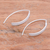 Sterling silver drop earrings, 'Modern Shine' - Modern Openwork Sterling Silver Drop Earrings from Thailand (image 2b) thumbail