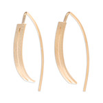 Gold-plated drop earrings, 'Bright Modern Shine' - Modern Openwork 18k Gold-Plated Drop Earrings from Thailand