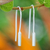 Sterling silver drop earrings, 'Shiny Cattails' - Modern Polished Cylindrical Sterling Silver Drop Earrings