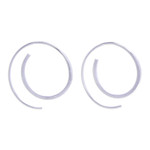 Sterling silver drop earrings, 'Spiral Radiance' - Modern Sterling Silver Spiral Drop Earrings from Thailand
