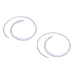 Sterling silver drop earrings, 'Spiral Radiance' - Modern Sterling Silver Spiral Drop Earrings from Thailand