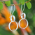Sterling silver drop earrings, 'Circular Glam' - Modern Thai Sterling Silver Ring-Themed Drop Earrings (image 2) thumbail