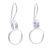 Sterling silver drop earrings, 'Circular Glam' - Modern Thai Sterling Silver Ring-Themed Drop Earrings thumbail