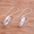 Sterling silver drop earrings, 'Circular Glam' - Modern Thai Sterling Silver Ring-Themed Drop Earrings (image 2b) thumbail