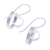 Sterling silver drop earrings, 'Circular Glam' - Modern Thai Sterling Silver Ring-Themed Drop Earrings (image 2c) thumbail