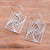 Sterling silver dangle earrings, 'Flawless Rectangular' - Modern Openwork Rectangular Sterling Silver Dangle Earrings