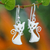 Sterling silver dangle earrings, 'Cat Appeal' - Cat-Shaped Sterling Silver Dangle Earrings from Thailand (image 2) thumbail