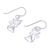 Sterling silver dangle earrings, 'Cat Appeal' - Cat-Shaped Sterling Silver Dangle Earrings from Thailand (image 2c) thumbail