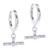 Sterling silver hoop earrings, 'Chic Spell' - Modern Hammered Polished Sterling Silver Hoop Earrings thumbail