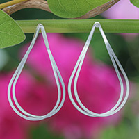 Sterling silver drop earrings, 'Drops of Serenity' - High-Polished Drop-Shaped Sterling Silver Drop Earrings