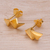 Gold-plated stud earrings, 'Shapes of Glory' - High-Polished Geometric 18k Gold-Plated Stud Earrings (image 2b) thumbail