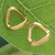 Gold-plated stud earrings, 'Triangles of Glory' - High-Polished Triangle 18k Gold-Plated Stud Earrings (image 2) thumbail