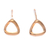 Gold-plated stud earrings, 'Triangles of Glory' - High-Polished Triangle 18k Gold-Plated Stud Earrings thumbail