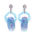 Pendientes colgantes con cuentas de vidrio soplado - Pendientes colgantes azules con cuentas de vidrio soplado a mano de Tailandia