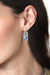 Ohrhänger aus mundgeblasenen Glasperlen, „Dazzling Beauty“ – Quadratische Ohrhänger aus mundgeblasenen Glasperlen in Blau und Braun