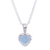 Aquamarine pendant necklace, 'Heart of Serenity' - Heart-Shaped Aquamarine Cabochon Pendant Necklace