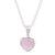 Rose quartz pendant necklace, 'Heart of Kindness' - Heart-Shaped Rose Quartz Cabochon Pendant Necklace