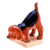 Wood phone holder, 'Helpful Beagle' - Hand-Carved and Painted Beagle Dog Wood Phone Holder