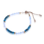 Howlite and quartz beaded wristband bracelet, 'Gorgeous Flair' - Howlite and Quartz Beaded Adjustable Wristband Bracelet