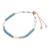 Howlite and quartz beaded wristband bracelet, 'Gorgeous Flair' - Howlite and Quartz Beaded Adjustable Wristband Bracelet