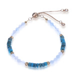 Howlite and quartz beaded wristband bracelet, 'Gorgeous Flair' - Howlite and Quartz Beaded Adjustable Wristband Bracelet