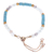 Howlite and quartz beaded wristband bracelet, 'Gorgeous Flair' - Howlite and Quartz Beaded Adjustable Wristband Bracelet