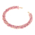 Rhodochrosite beaded cuff bracelet, 'Dainty Beauty' - Rhodochrosite Brass and Copper Wire Beaded Cuff Bracelet (image 2d) thumbail