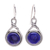 Lapis lazuli dangle earrings, 'Lapis Knot' - Knot Pattern Lapis Lazuli Dangle Earrings from Thailand