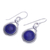 Lapis lazuli dangle earrings, 'Lapis Knot' - Knot Pattern Lapis Lazuli Dangle Earrings from Thailand