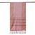 Cotton shawl, 'Desert Yok Dok' - Striped Pink and Brown Cotton Yok Dok Shawl with Fringes