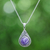 Charoite pendant necklace, 'Waves of Change' - Polished and Oxidized Natural Charoite Pendant Necklace