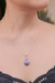 Charoite pendant necklace, 'Waves of Change' - Polished and Oxidized Natural Charoite Pendant Necklace