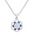 Collar con colgante de lapislázuli - Collar Con Colgante Geométrico Floral De Chakra Plateado De Lapislázuli
