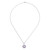 Collar con colgante de lapislázuli - Collar Con Colgante Geométrico Floral De Chakra Plateado De Lapislázuli