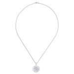 Multi-gemstone pendant necklace, 'Colorful Bloom' - Openwork Multi-Gemstone Chakra Floral Pendant Necklace