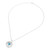 Sterling silver pendant necklace, 'Triangle of Peace' - Star and Geometric-Themed Recon Turquoise Pendant Necklace